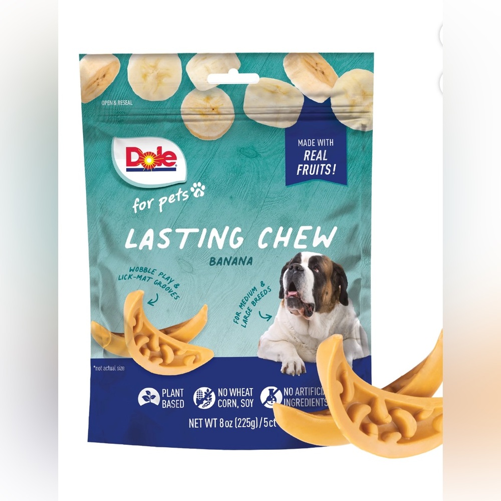 TWO pet treats by Dole. Banana & jerky bites w/banana and dragon fruit - Picture 2 of 4
